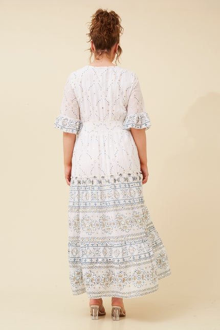 Cotton Mirror Detail Maxi