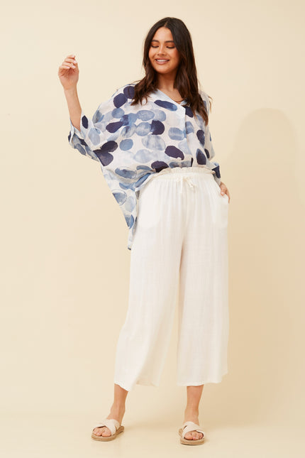 Liv Navy Polka Dot Top