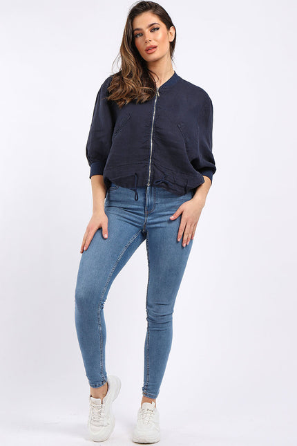 Italian Navy Linen Jacket