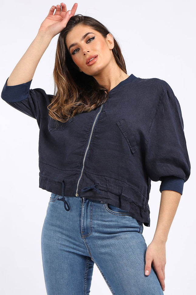 Italian Navy Linen Jacket