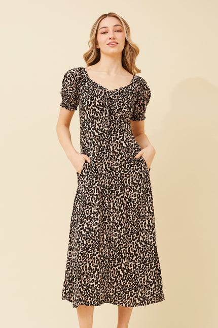 Animal Front Knot Dress