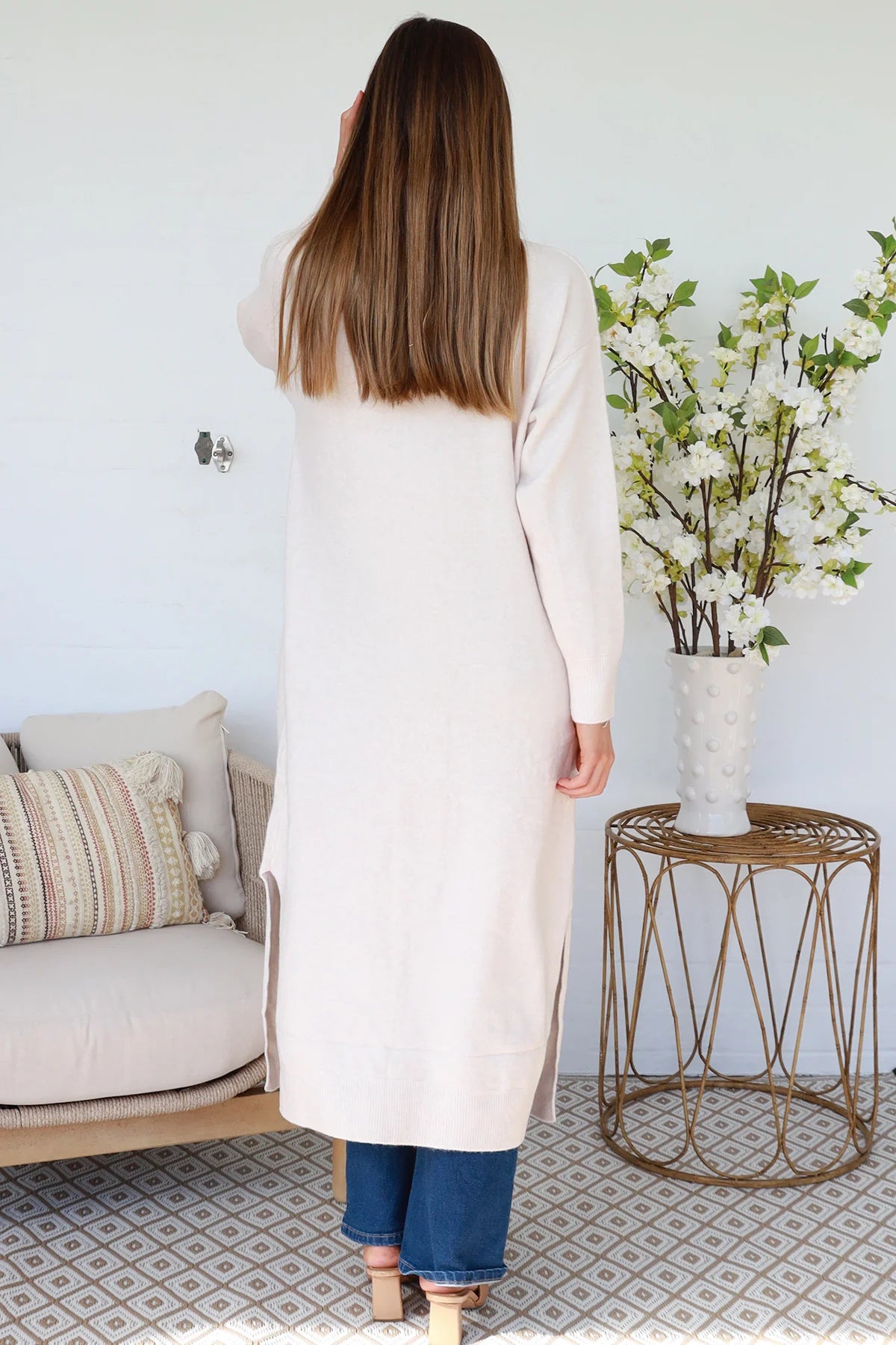 Madison Long Cream Cardi