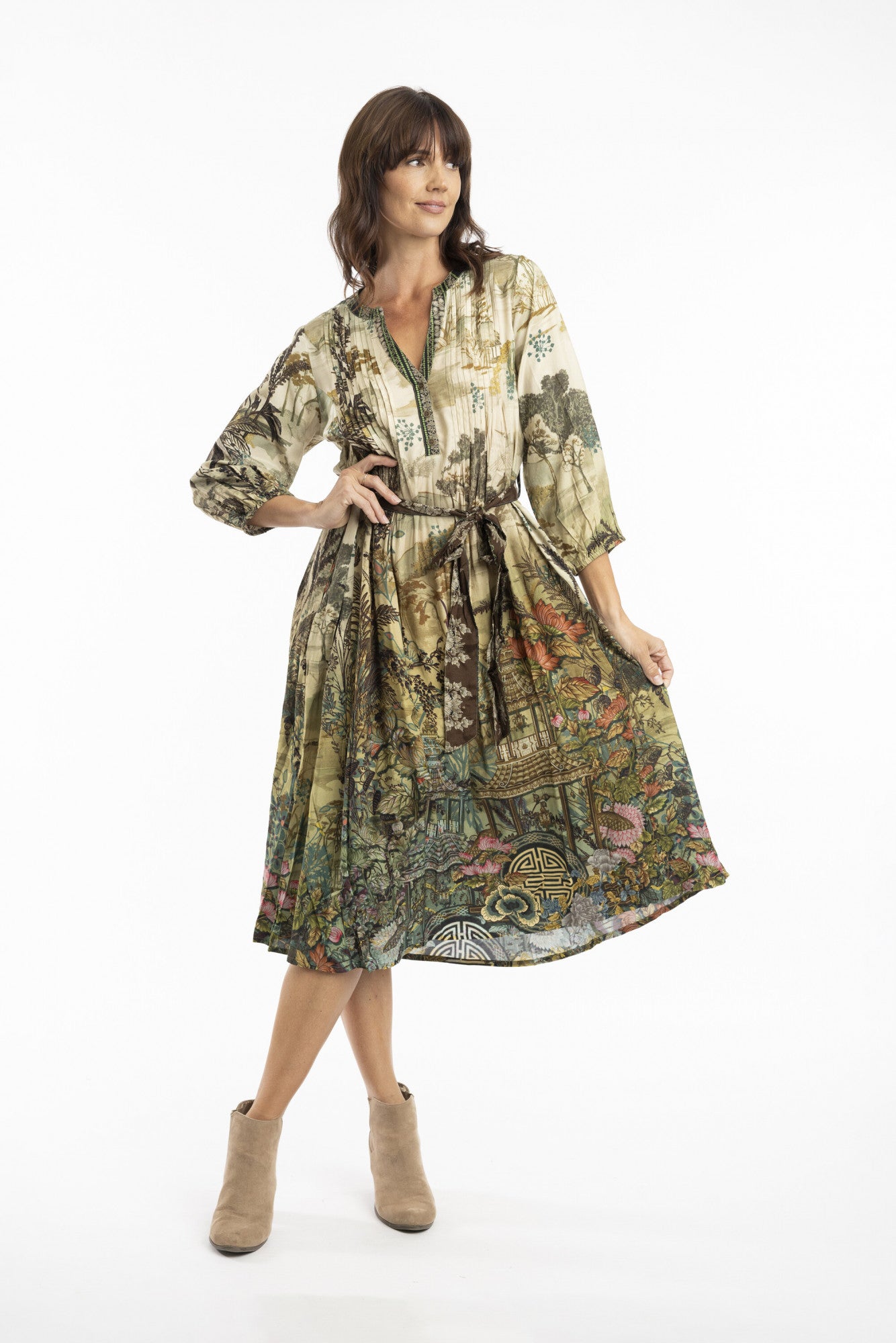 Petropolis Dress Pleated with belt