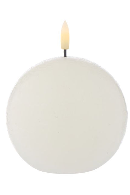 FLICKERING SPHERICAL CANDLE RUSTIC WHITE