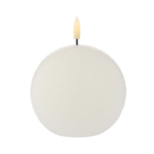 FLICKERING SPHERICAL CANDLE RUSTIC WHITE