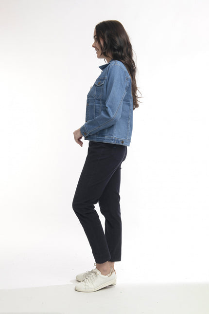 Denim Collared Jacket Washed