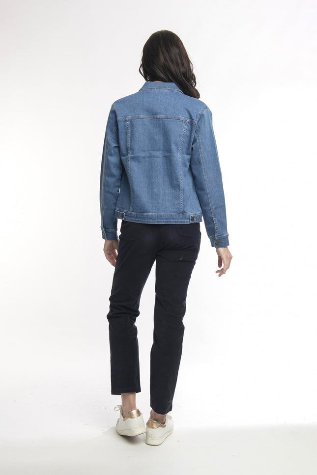 Denim Collared Jacket Washed