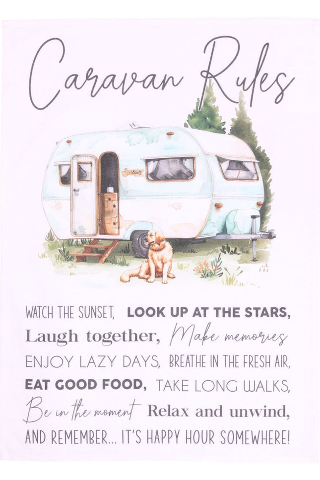 Caravan Tea Towel