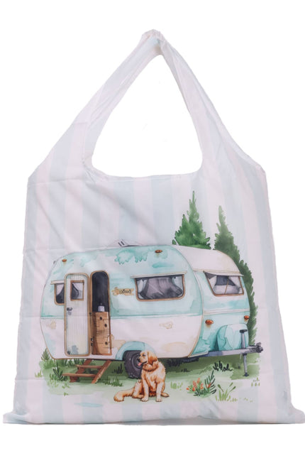 Caravan Blue Foldable Shopping Bag