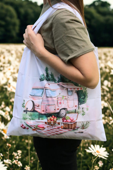 Caravan Pink Foldable Shopping Bag