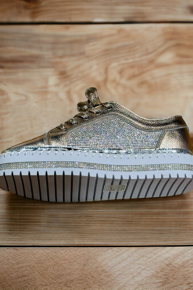 Rose Gold Diamanté Sneakers