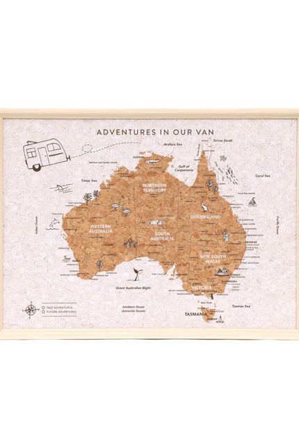 Caravan Australia Desk Map