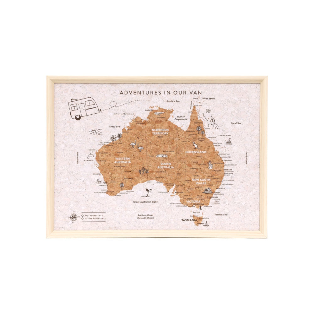 Caravan Australia Desk Map