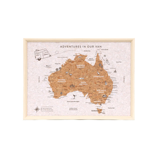 Caravan Australia Desk Map