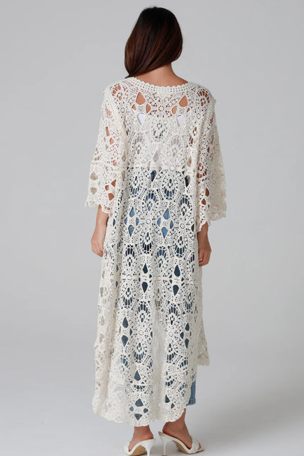 Cream Cotton Crochet Jacket