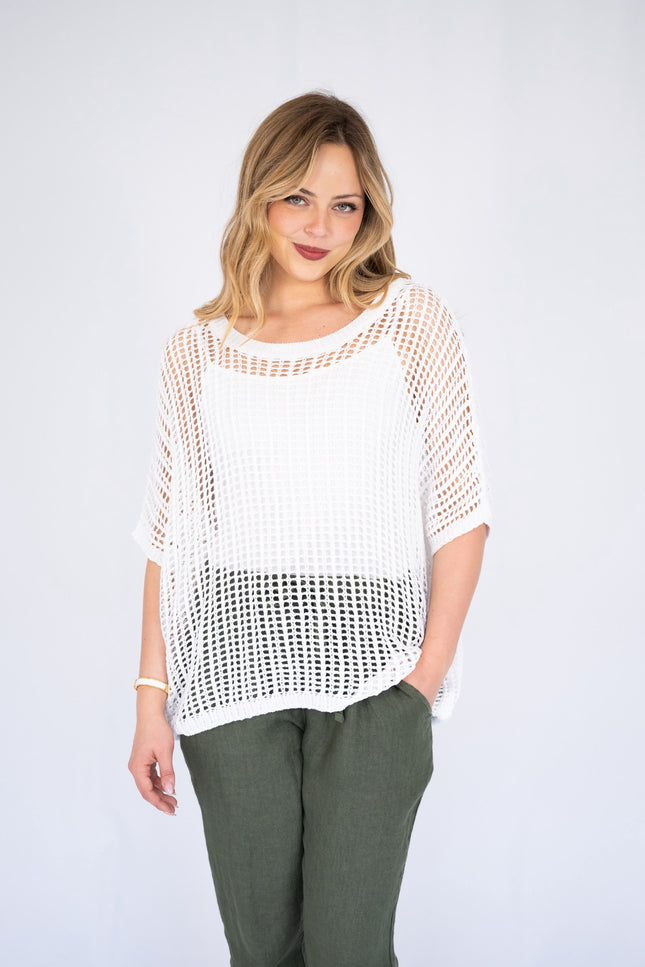 Courtney Knit White