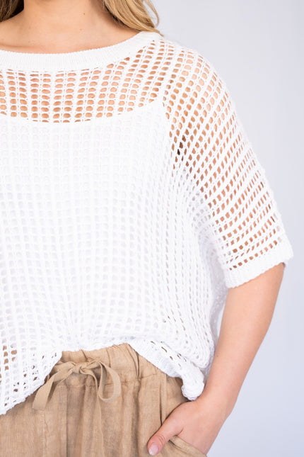 Courtney Knit White
