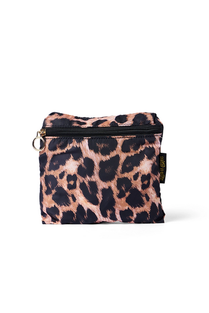 Leopard Book Tote & Matching Foldup Shopper Set