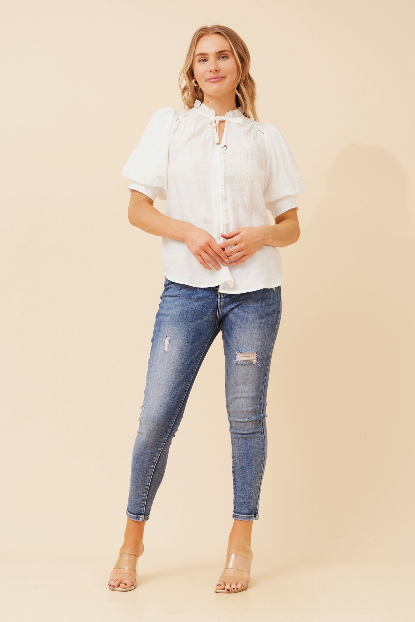 Elizabeth Blouse White