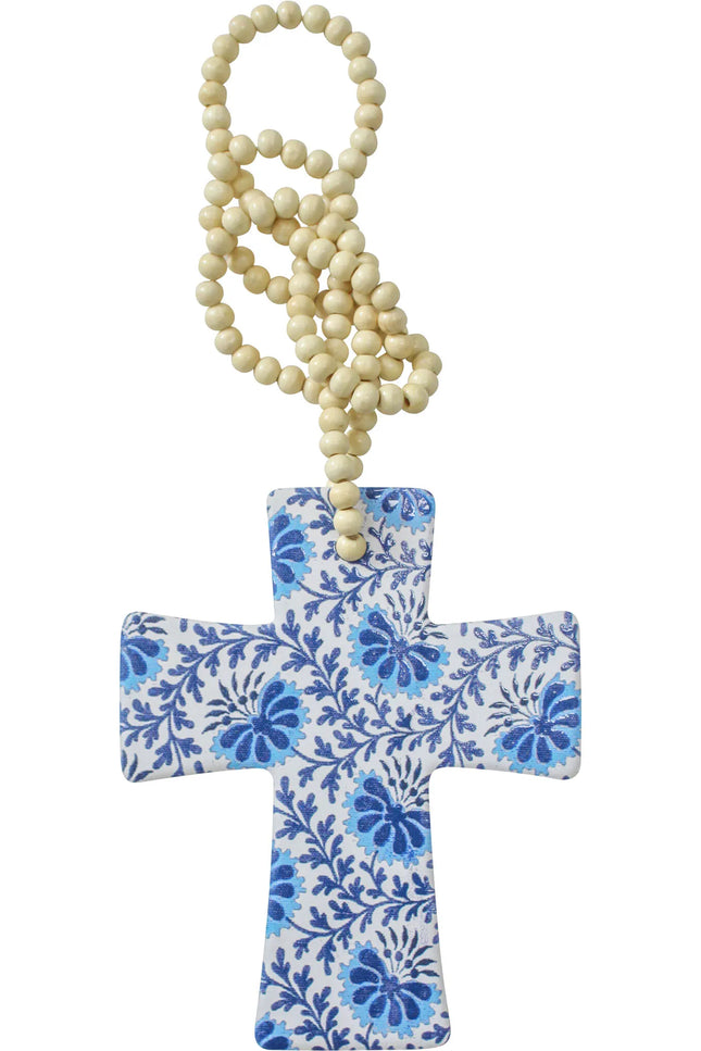 Blue Chintzy Cross