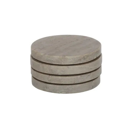 Neo Round Marble Coasters Beige