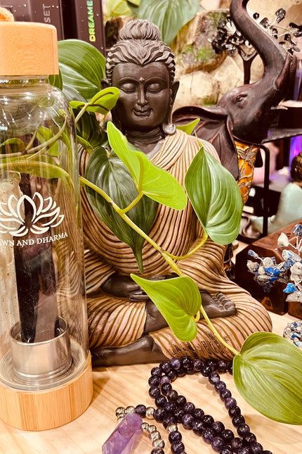 Crystal Point Water Bottle- Rainbow Fluorite