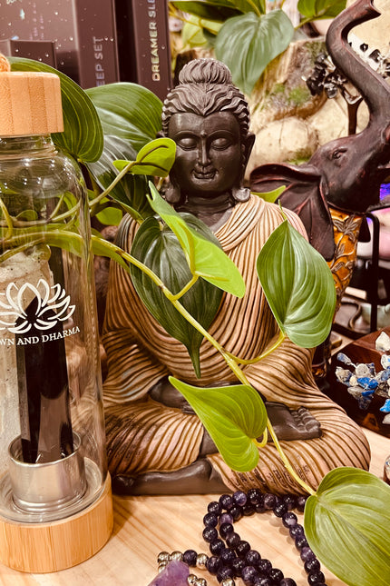 Crystal Point Water Bottle- Obsidian