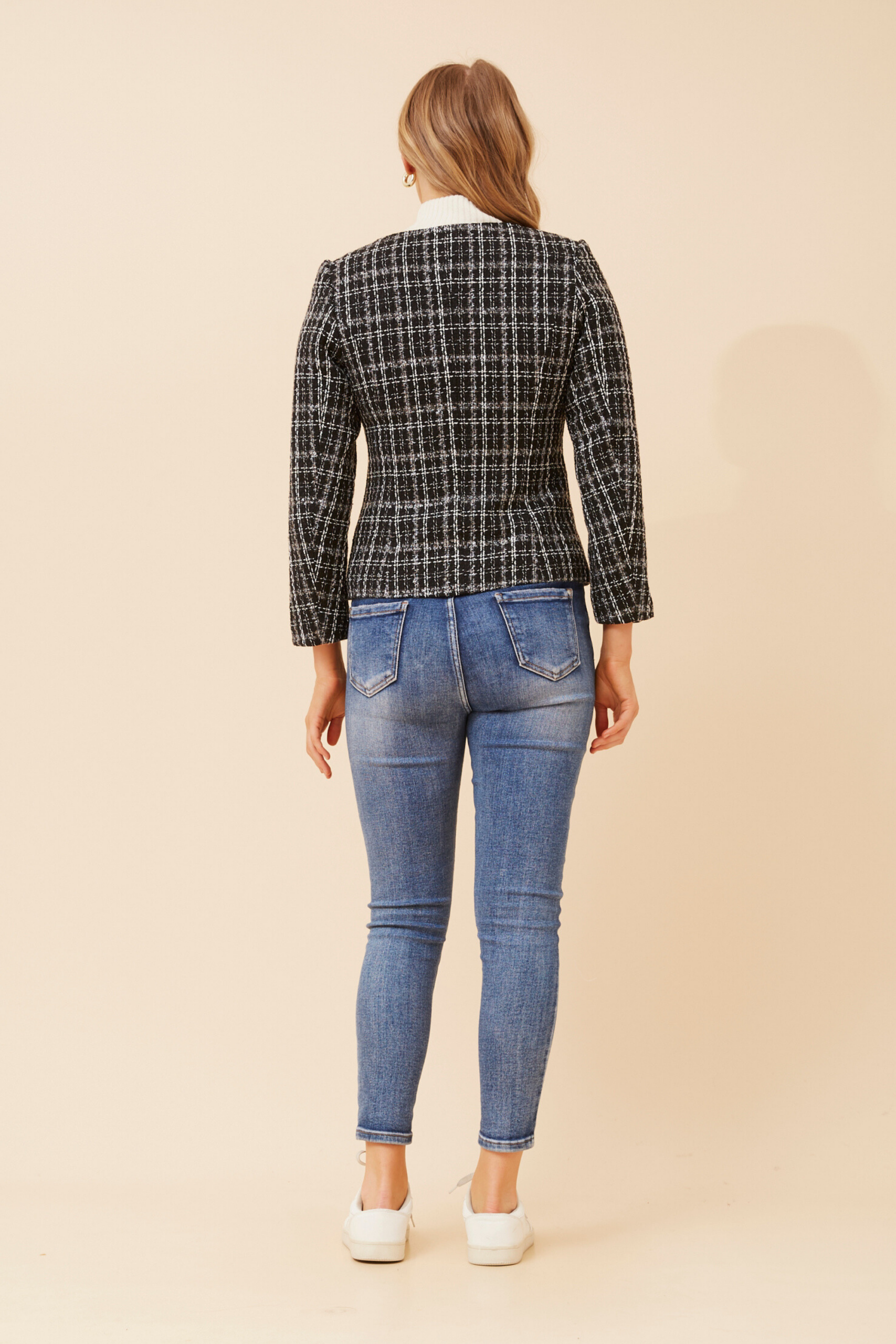 Check Print Jacket – J734323