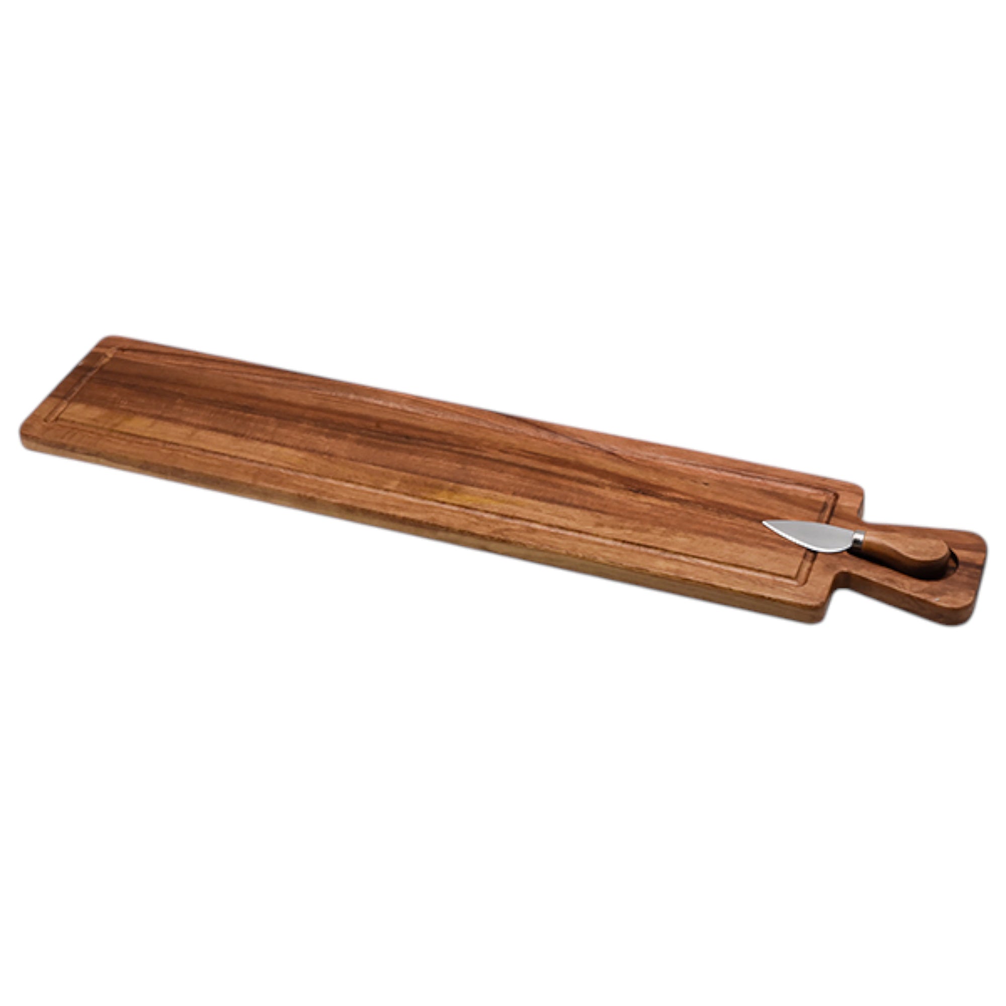 Acacia Serving Board & Knife (65x12x2cm)
