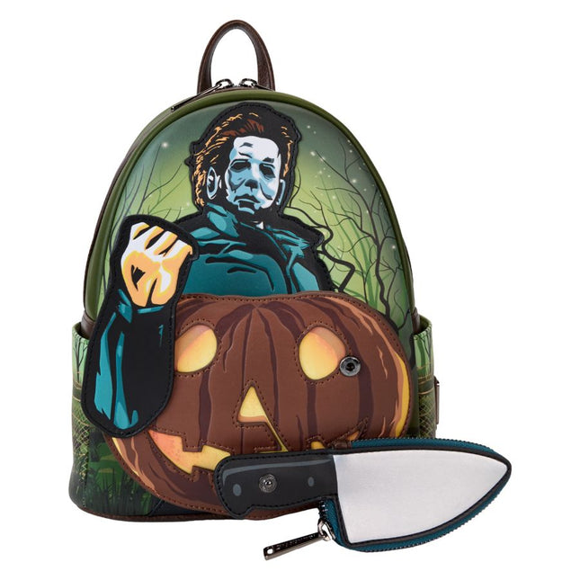 Loungefly | Halloween- Michael Myers Pumpkin Glow Mini Backpack