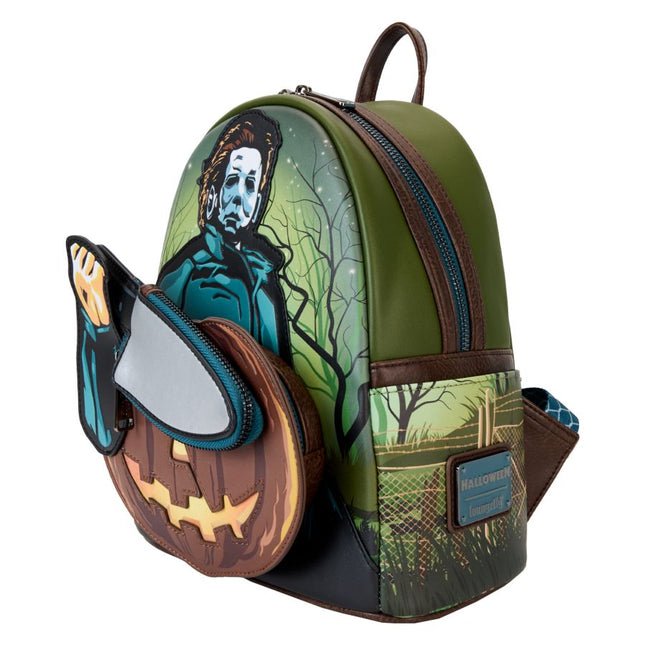 Loungefly | Halloween- Michael Myers Pumpkin Glow Mini Backpack