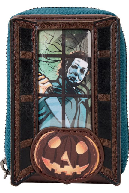 Loungefly - Halloween - Michael Myers Pumpkin Glow Accordion Zip Around Wallet