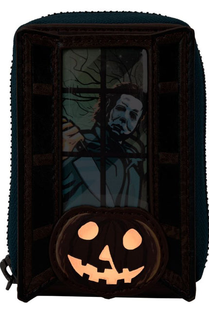 Loungefly - Halloween - Michael Myers Pumpkin Glow Accordion Zip Around Wallet