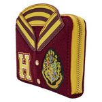 Loungefly- Harry Potter- Gryffindor Hogwarts Crest Varsity Jacket Zip Around Wallet