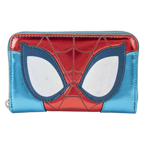 Loungefly - Marvel- Spiderman Metallic Cosplay Zip Around Wallet