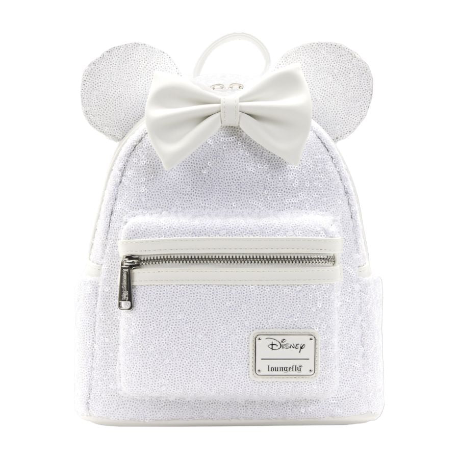 Loungefly- Minnie Mouse Sequin Wedding Mini Backpack