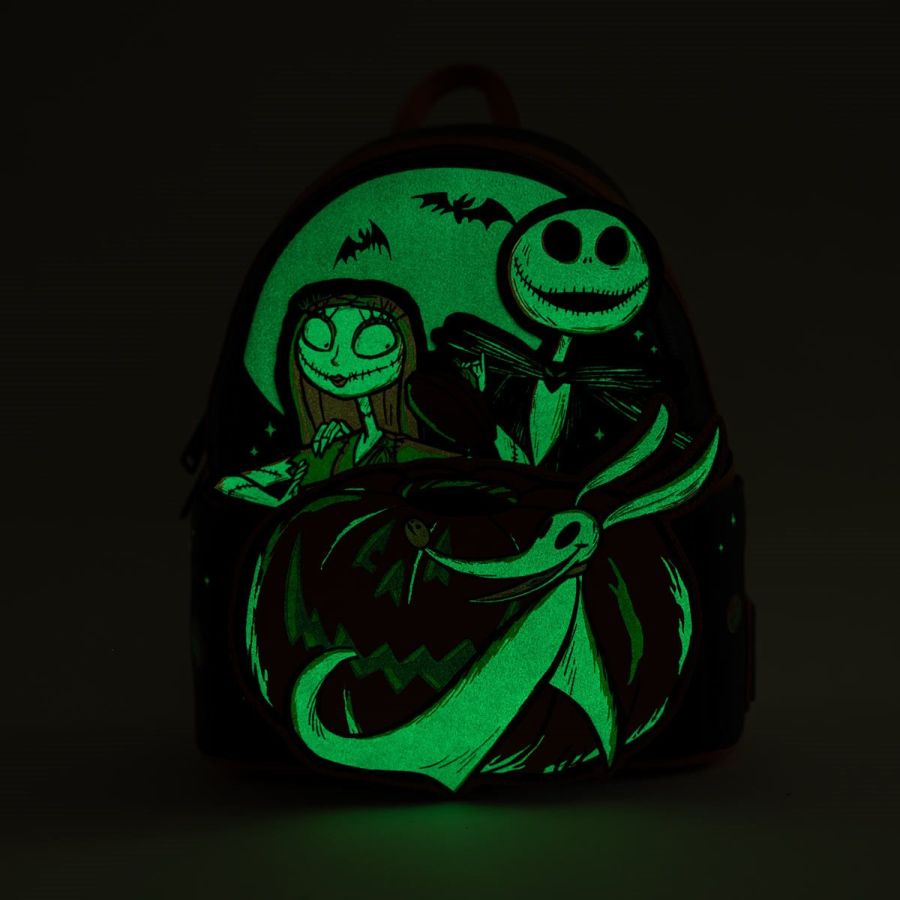 Loungefly- The Nightmare Before Christmas - Disney 100 Halloween US Exclusive Glow Mini Backpack