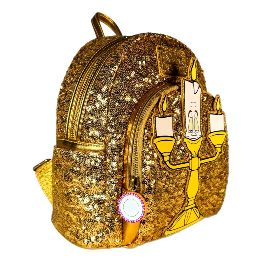 Loungefly - Beauty & the Beast (1991) - Lumiere Sequin US Exclusive Mini Backpack