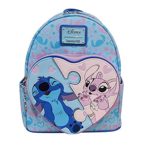 Loungefly - Disney - Stitch & Angel Heart Puzzle Mini Backpack