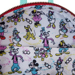 Loungefly- Disney: D100 - All-Over-Print Iridescent Mini Backpack with Ear Headband