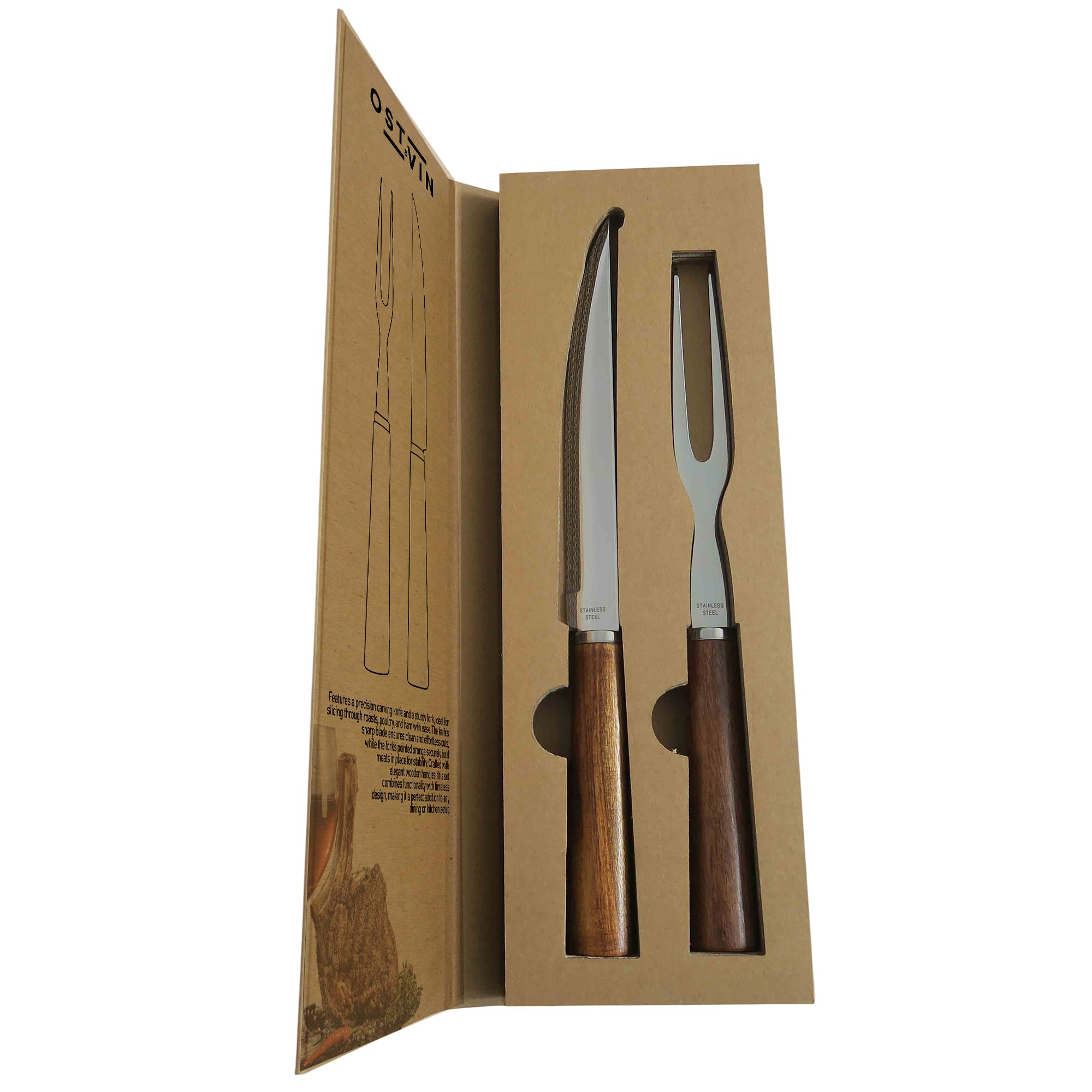 Ost & Vin 2 Piece Carving Gift Set (33cm & 31cm)