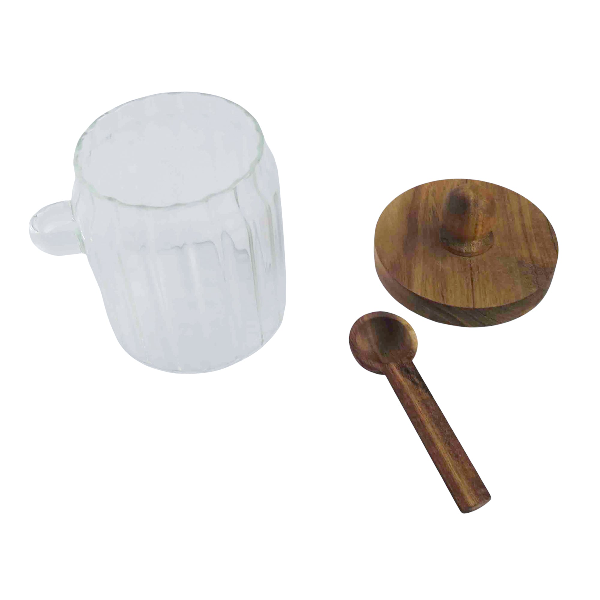 Ost & Vin Acacia Pantry Jar with Spoon (9x14cm)