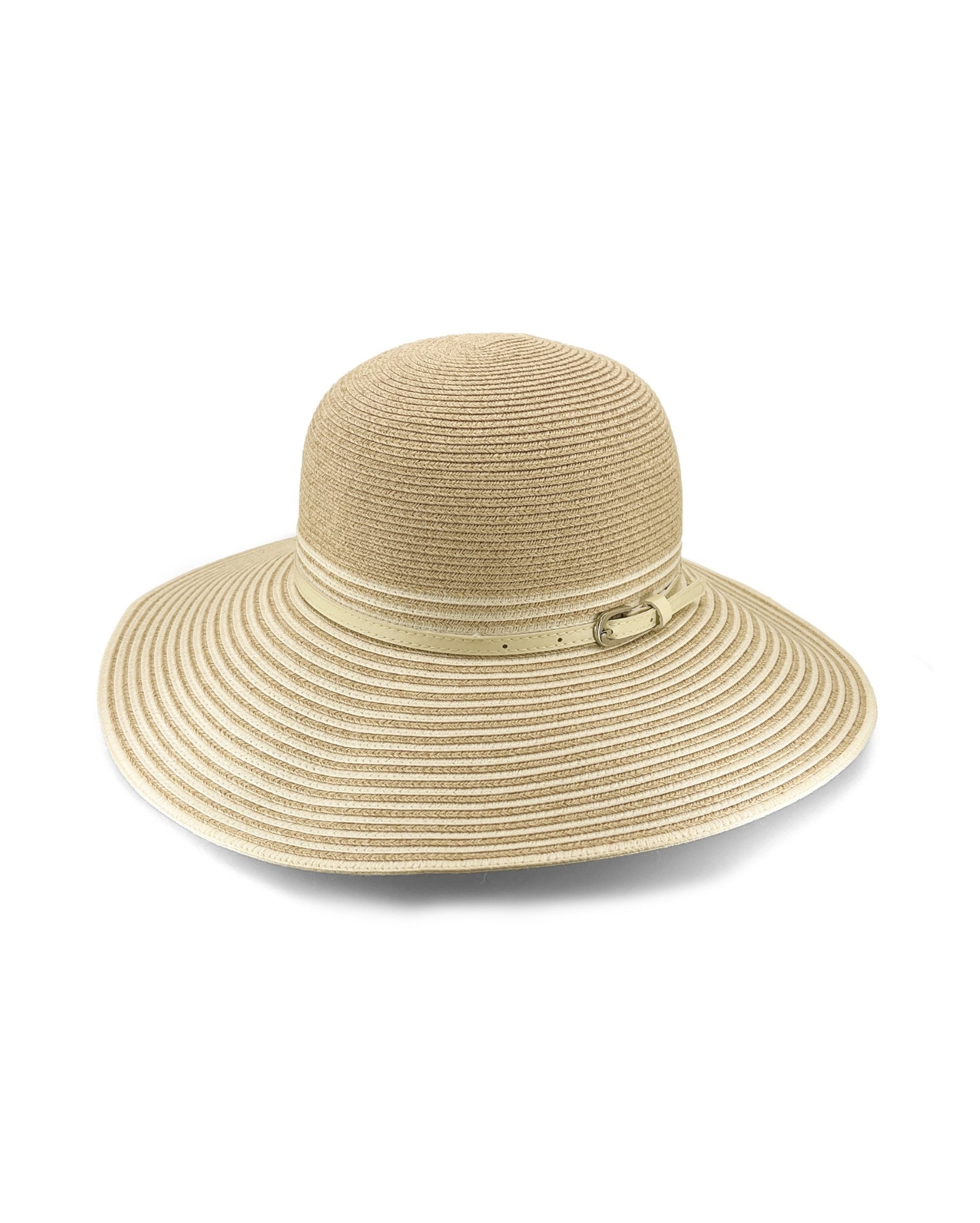 Rigon Amy Striped Capeline | Mix Camel/Ivory