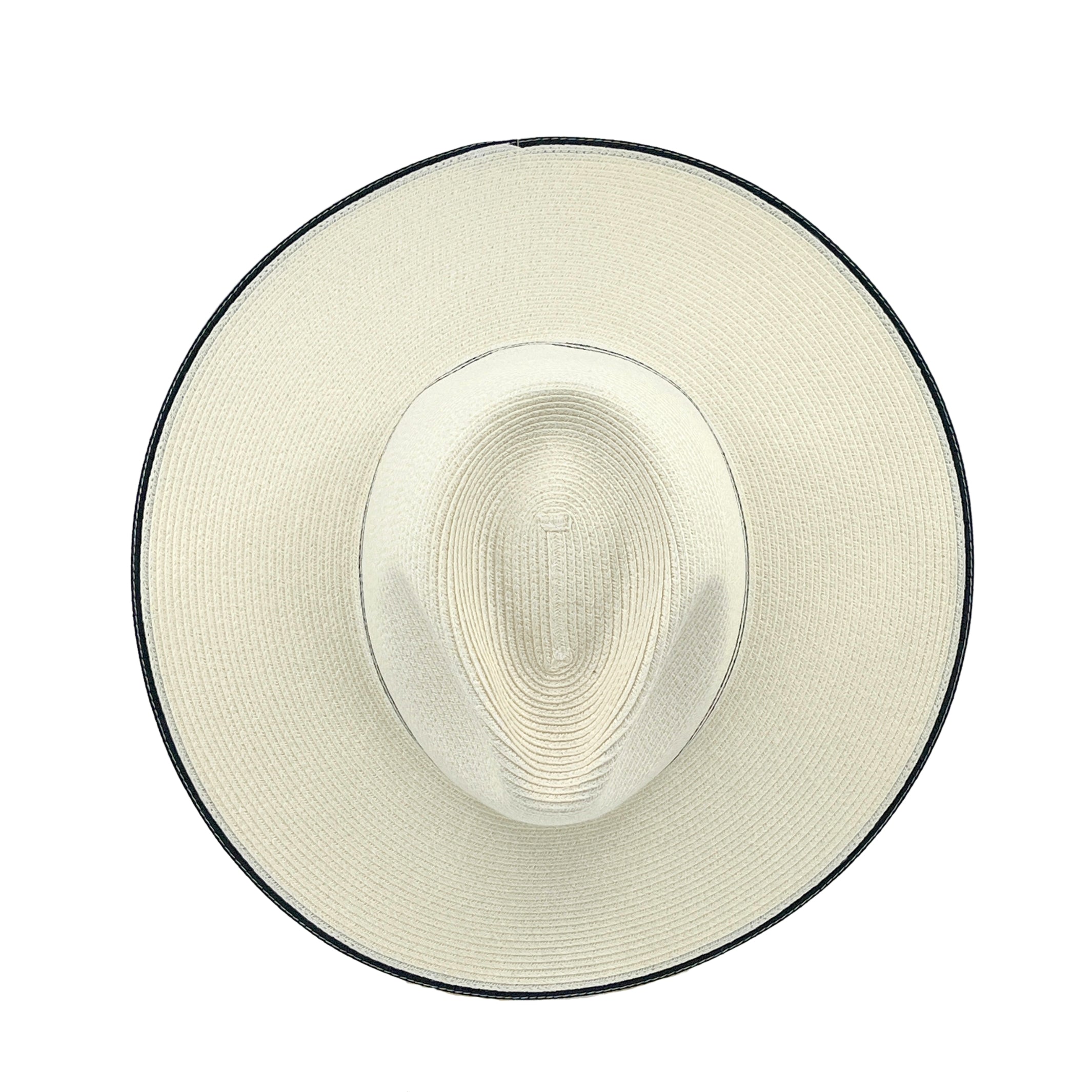 Rigon Liza Wide Brim Fedora | Ivory/Black
