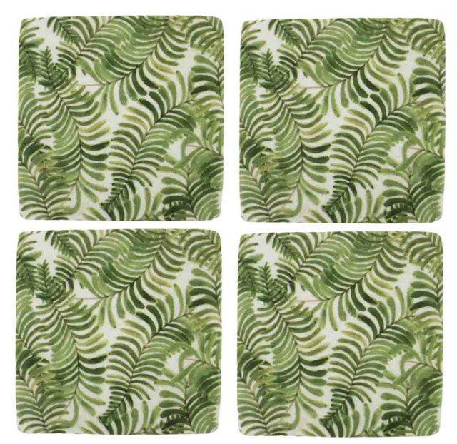 A Good Fern Resin Coasters Set of 4 (10x10cm)
