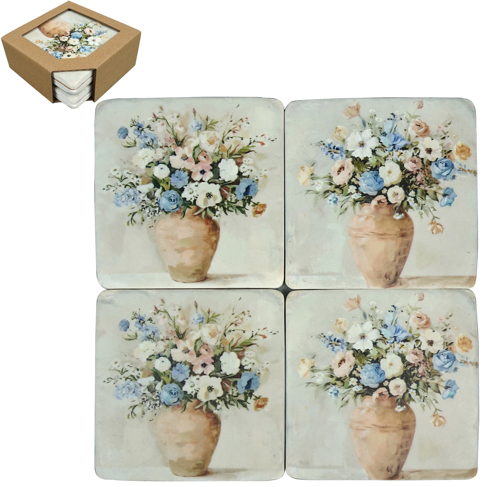Vase of Spades Resin Coasters Set of 4 (10x10cm)
