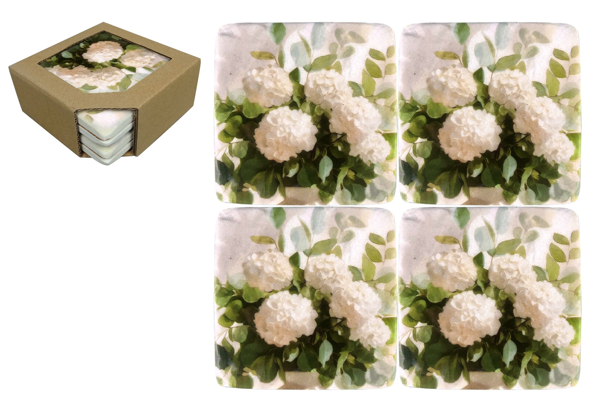 Bloom Boom Resin Coasters Set of 4 (10x10cm)