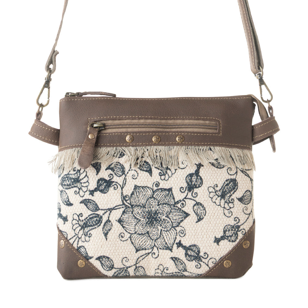 Inkwild Vintage Crossbody Bag | Ivory Fringe