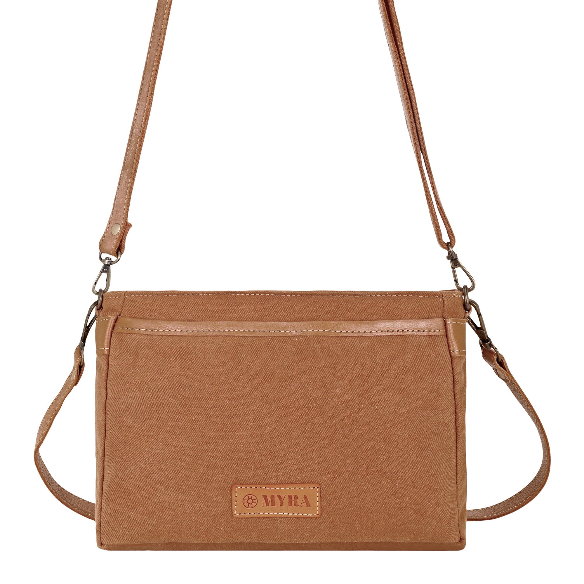 Dual Strap Small Crossbody Bag | Blue Hair-On