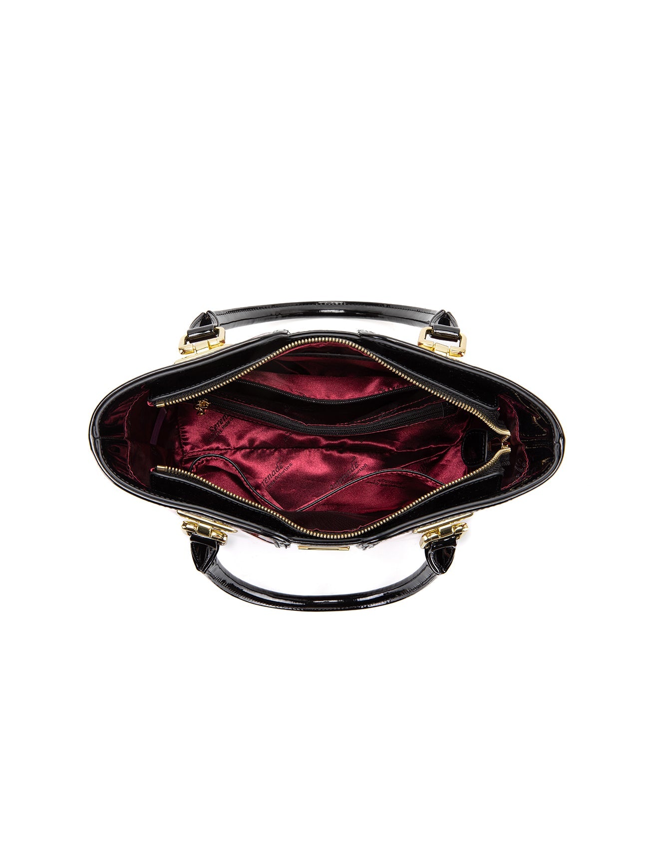 ROSE BUDS MED GRIP HANDLE LEATHER BAG-SF38-0292